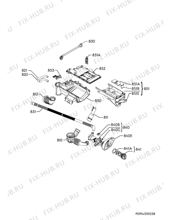 Взрыв-схема стиральной машины Aeg L6FBG844P - Схема узла Hydraulic System 272